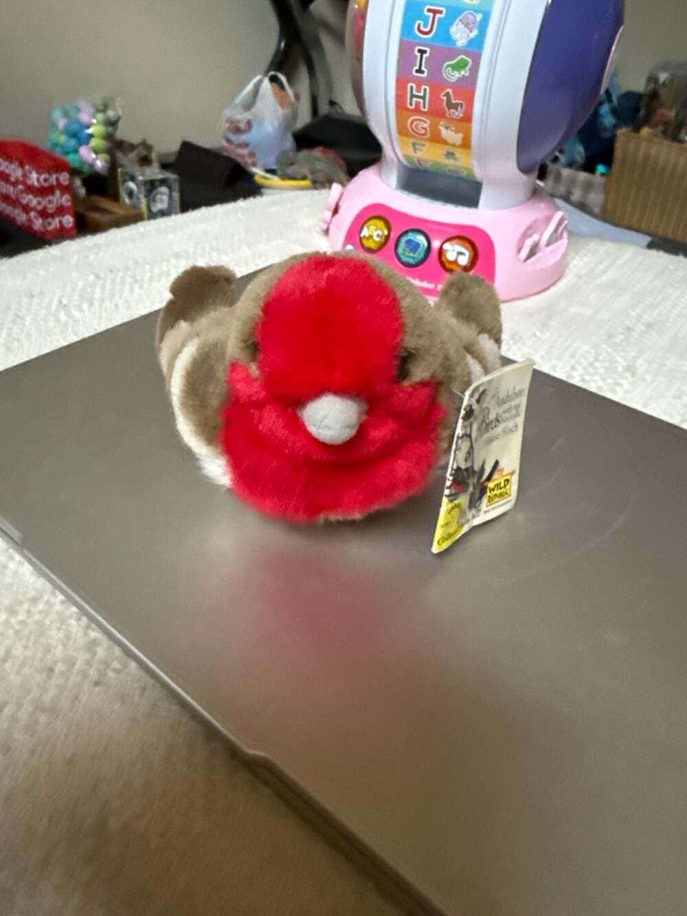 Wild Republic Audubon Birds House Finch Plush with Sound 5" NWT